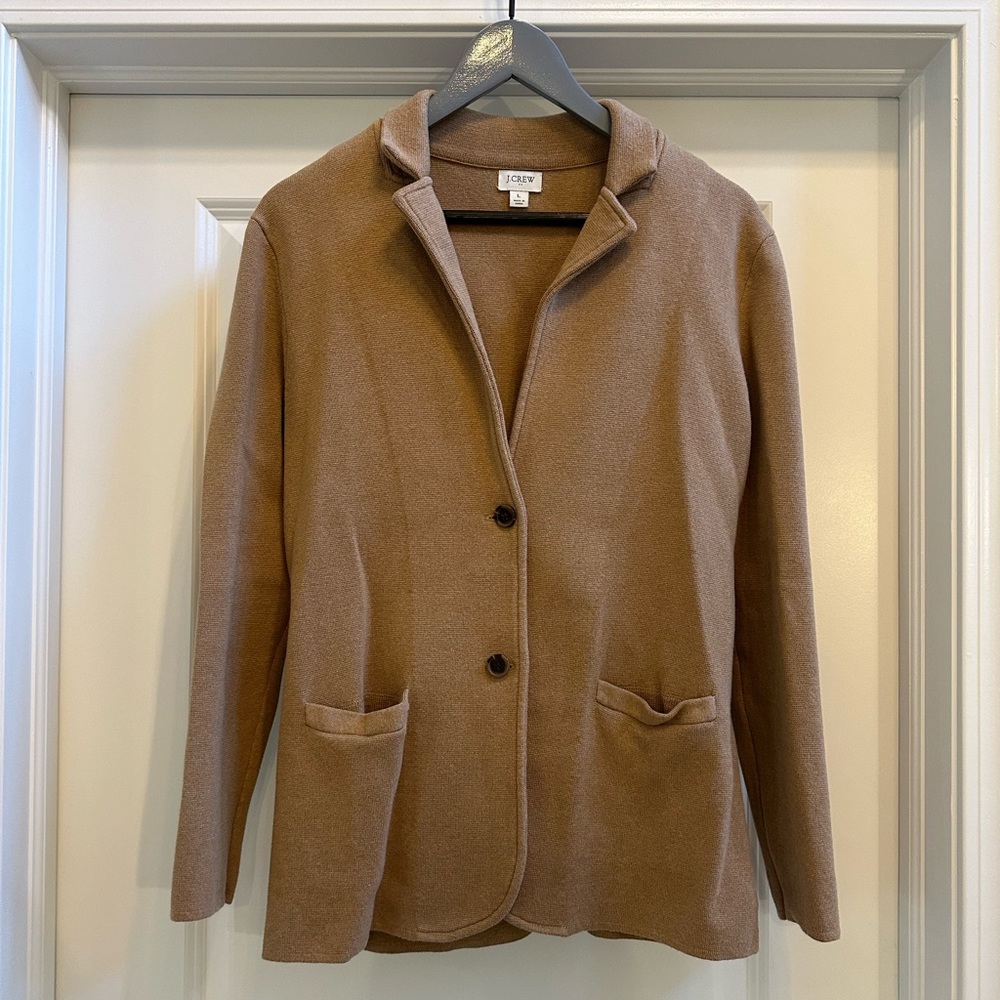 J. Crew Factory Sweater Blazer (Camel)